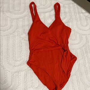 Burnt orange one piece swim